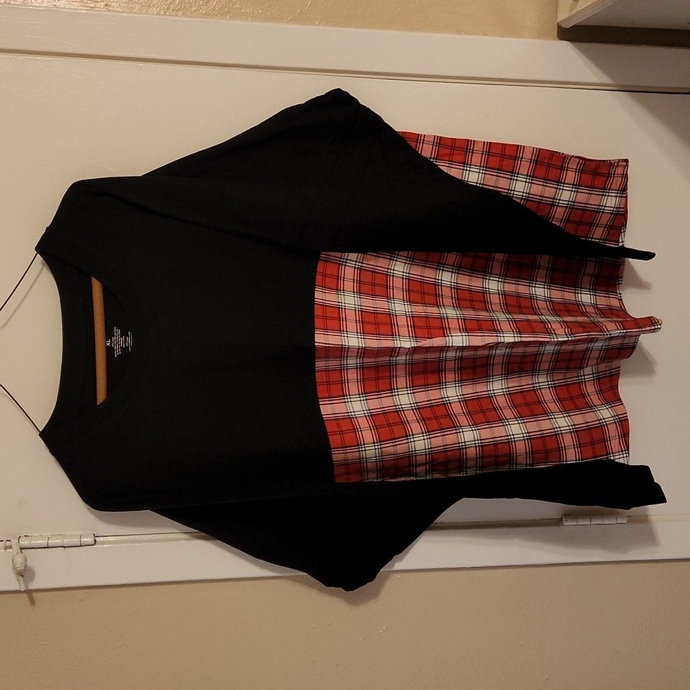 Boxercraft Black and Red Tarten Crew Neck PomPom Jersey